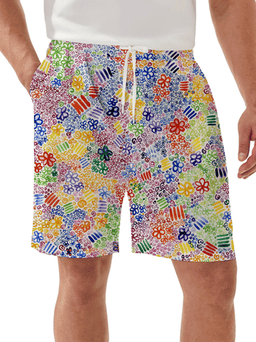 Moisture Wicking Floral Casual Shorts