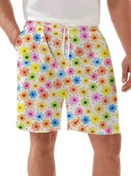 Moisture Wicking Floral Casual Shorts