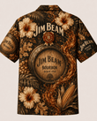 Jim Beam Bourbon Barrel Splash Hawaiian Shirt