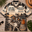 Bulleit Bourbon Too Old To Care Skeleton Vintage Hawaiian Shirt