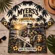 Myers’s Rum Too Old To Care Skeleton Vintage Hawaiian Shirt