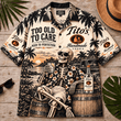 Tito’s Handmade Too Old To Care Skeleton Vintage Hawaiian Shirt