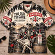 Smirnoff Too Old To Care Skeleton Vintage Hawaiian Shirt