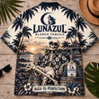 Lunazul Too Old To Care Skeleton Vintage Hawaiian Shirt
