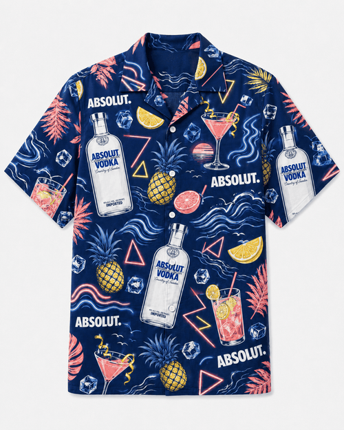 Absolut Neon Tropical Hawaiian Shirt