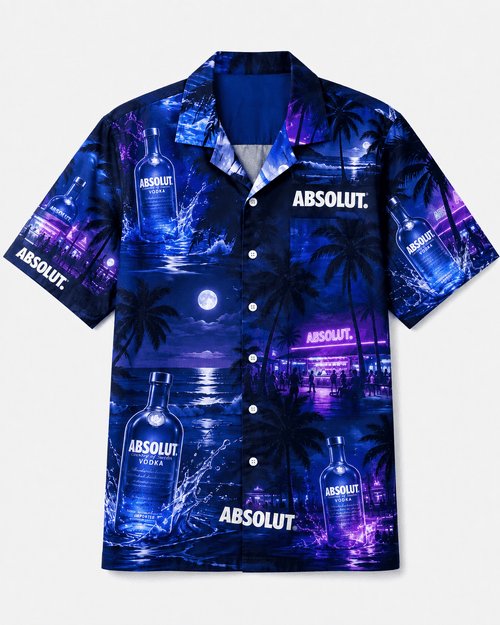 Absolut Neon Beach Night Hawaiian Shirt