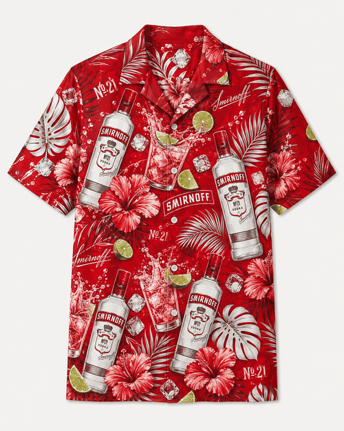 Smirnoff Red Tropical Splash Hawaiian Shirt