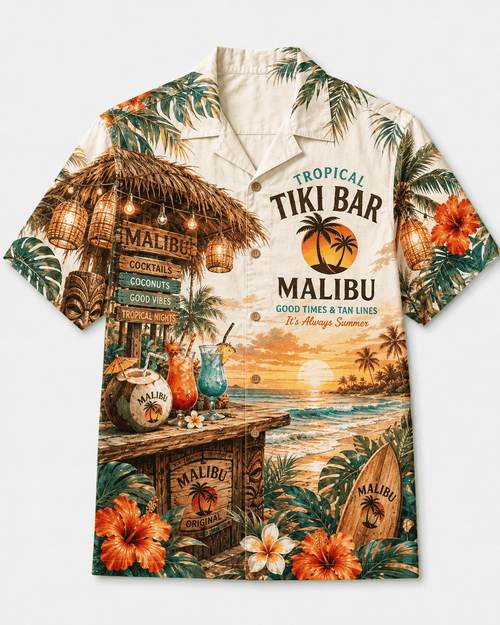 Malibu Tropical Tiki Bar Hawaiian Shirt