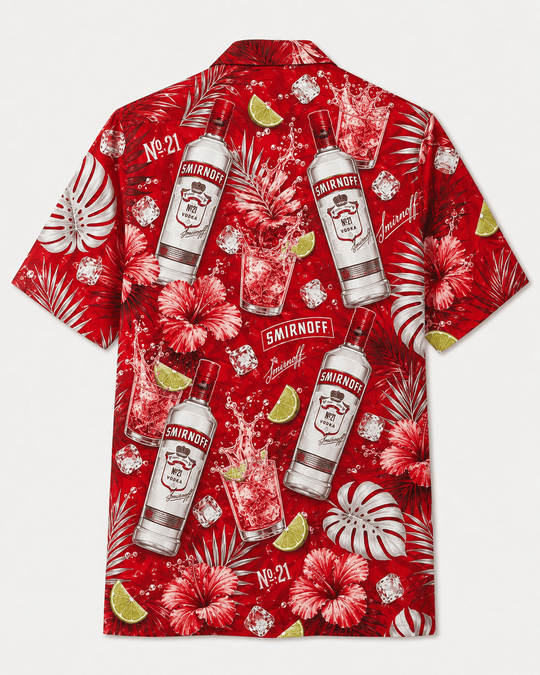 Smirnoff Red Tropical Splash Hawaiian Shirt
