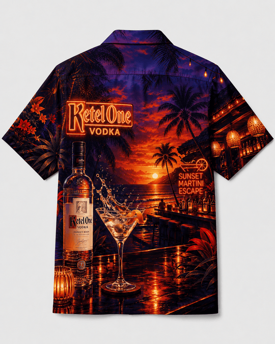 Ketel One Sunset Martini Hawaiian Shirt