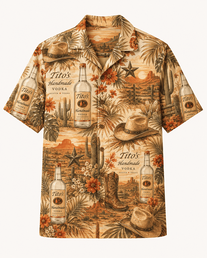Tito’s Texas Western Hawaiian Shirt