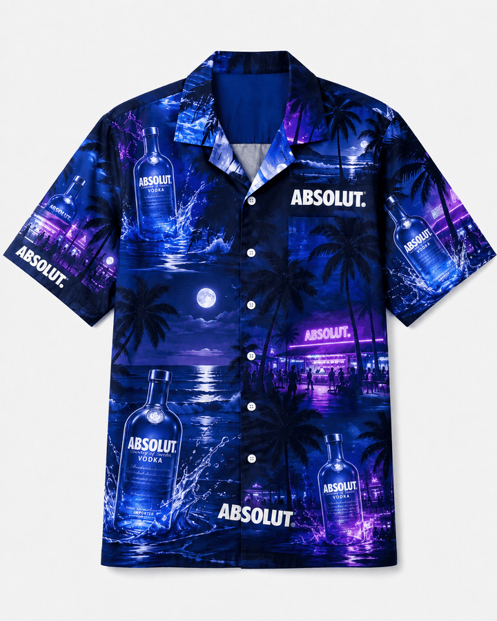Absolut Neon Beach Night Hawaiian Shirt