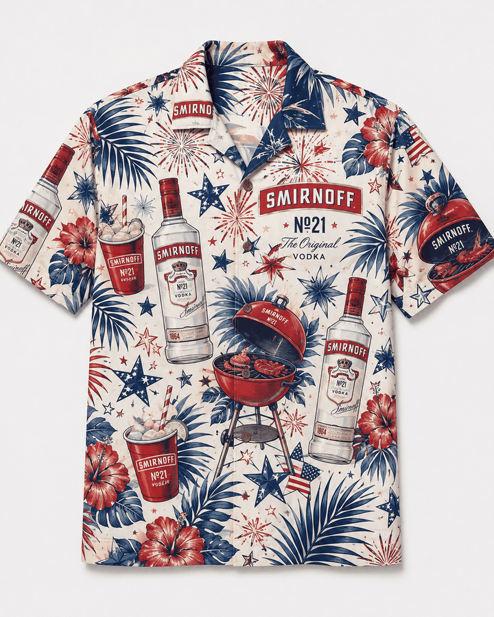 Smirnoff Americana BBQ Hawaiian Shirt