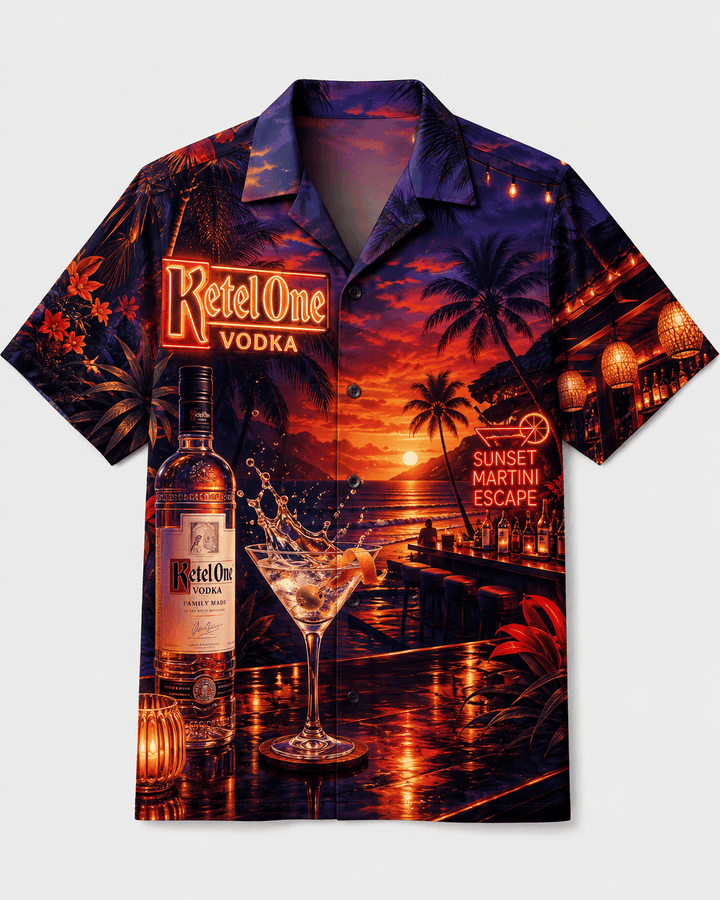 Ketel One Sunset Martini Hawaiian Shirt