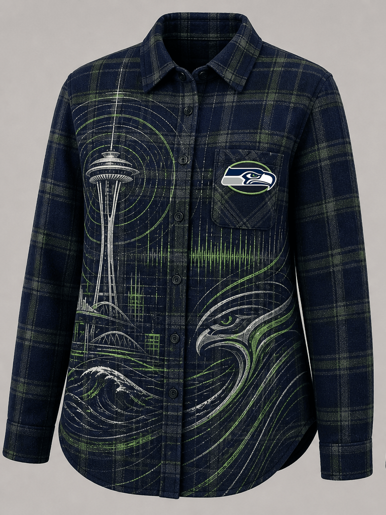 Seattle Plaid Overshirt - Sonic Plaid - product_front