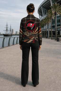 Tampa Bay Plaid Overshirt - Kinetic Plaid - lifestyle_back
