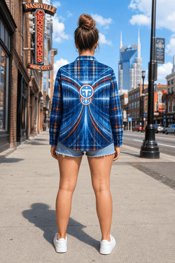 Tennessee Plaid Overshirt - Sonic Plaid - lifestyle_back