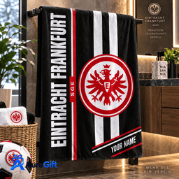 Eintracht Frankfurt Bundesliga Matchday Personalized Name Bath Towel For Fan - Limited Edition