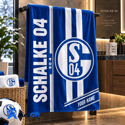 Schalke 04 Bundesliga Matchday Personalized Name Bath Towel For Fan - Limited Edition