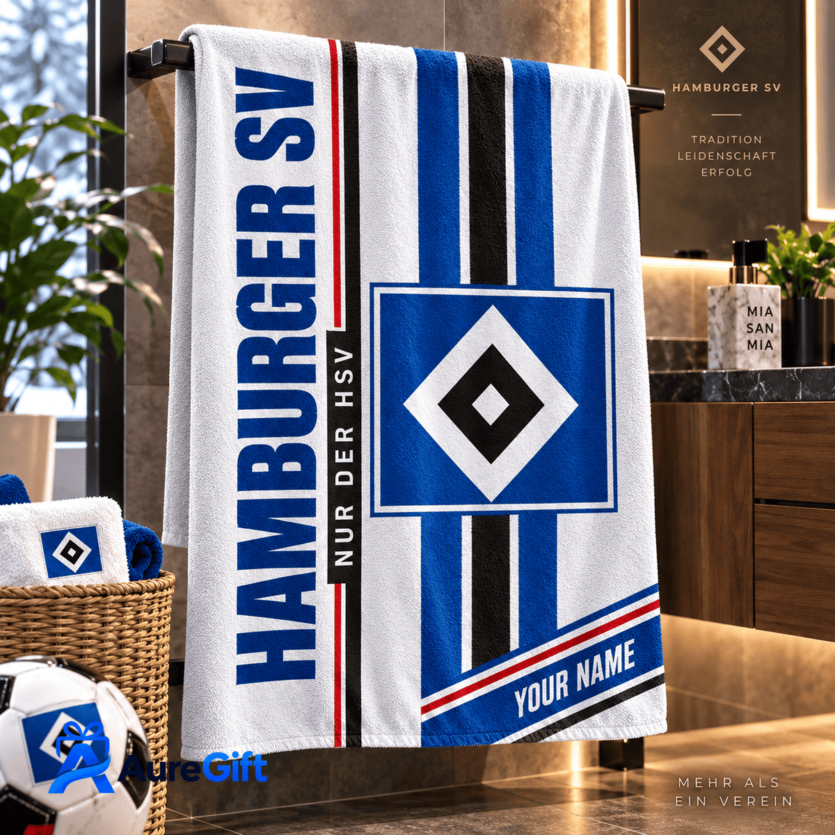 Hamburger SV Bundesliga Matchday Personalized Name Bath Towel For Fan - Limited Edition