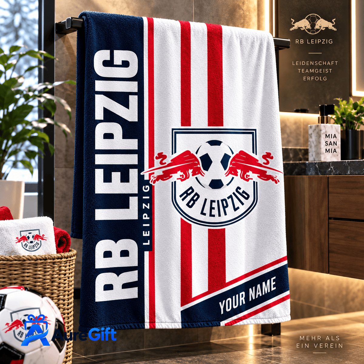RB Leipzig Bundesliga Matchday Personalized Name Bath Towel For Fan - Limited Edition