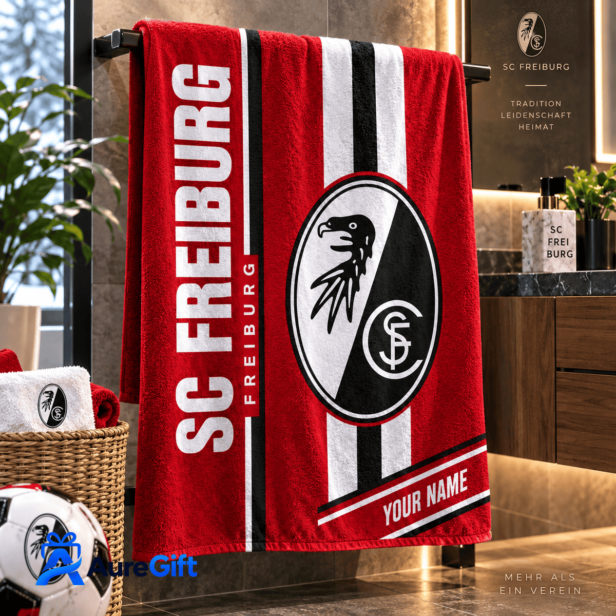 SC Freiburg Bundesliga Matchday Personalized Name Bath Towel For Fan - Limited Edition