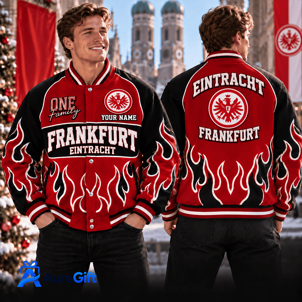 Eintracht Frankfurt Bundesliga Matchday Personalized Name Varsity Jacket For Fan - Limited Edition