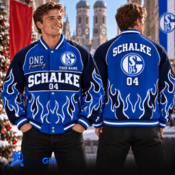 Schalke 04 Bundesliga Matchday Personalized Name Varsity Jacket For Fan - Limited Edition