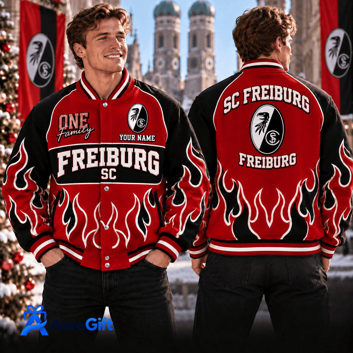 SC Freiburg Bundesliga Matchday Personalized Name Varsity Jacket For Fan - Limited Edition
