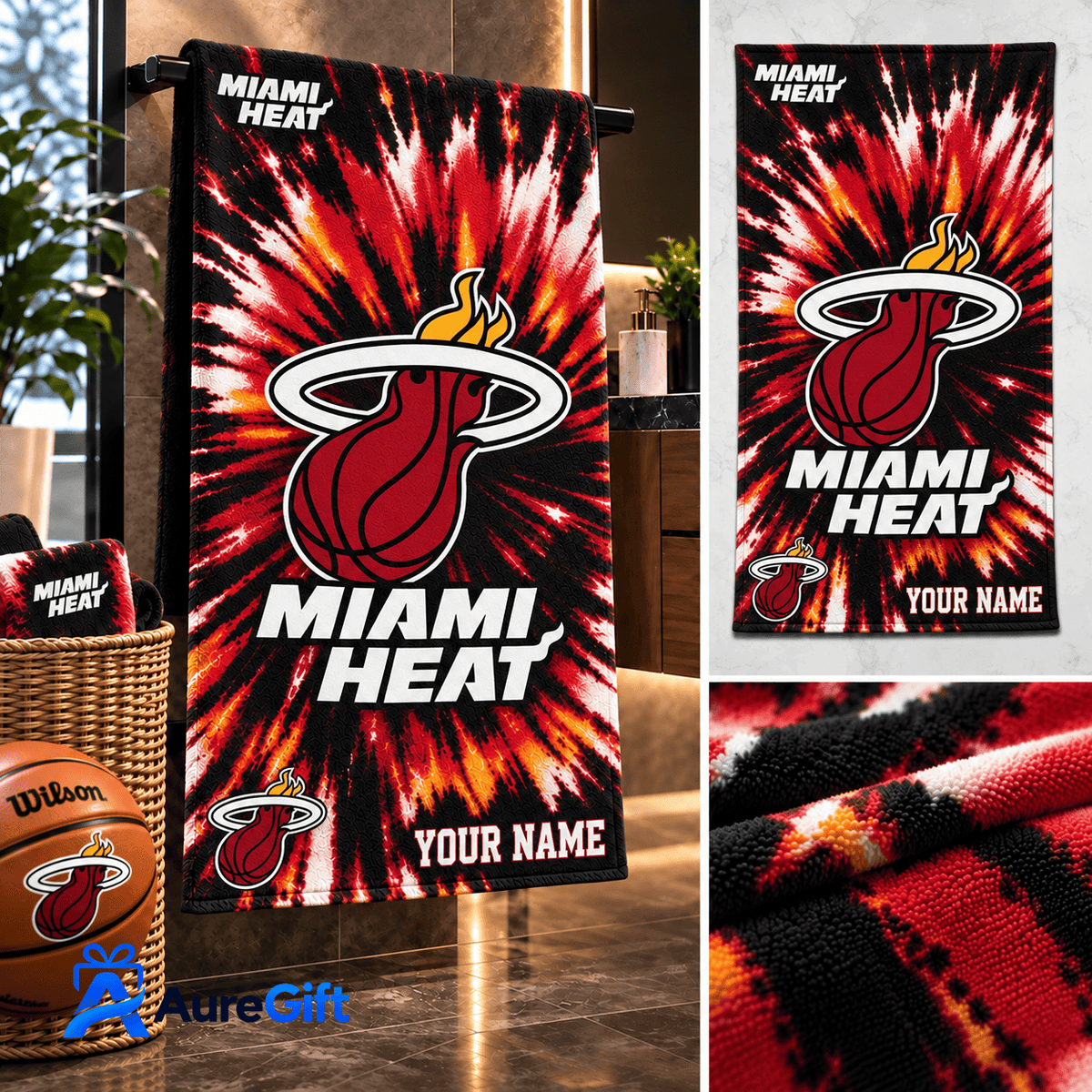 Miami Heat NBA Game Day Personalized Bath Towel – Premium Limited Edition Gift for Fans