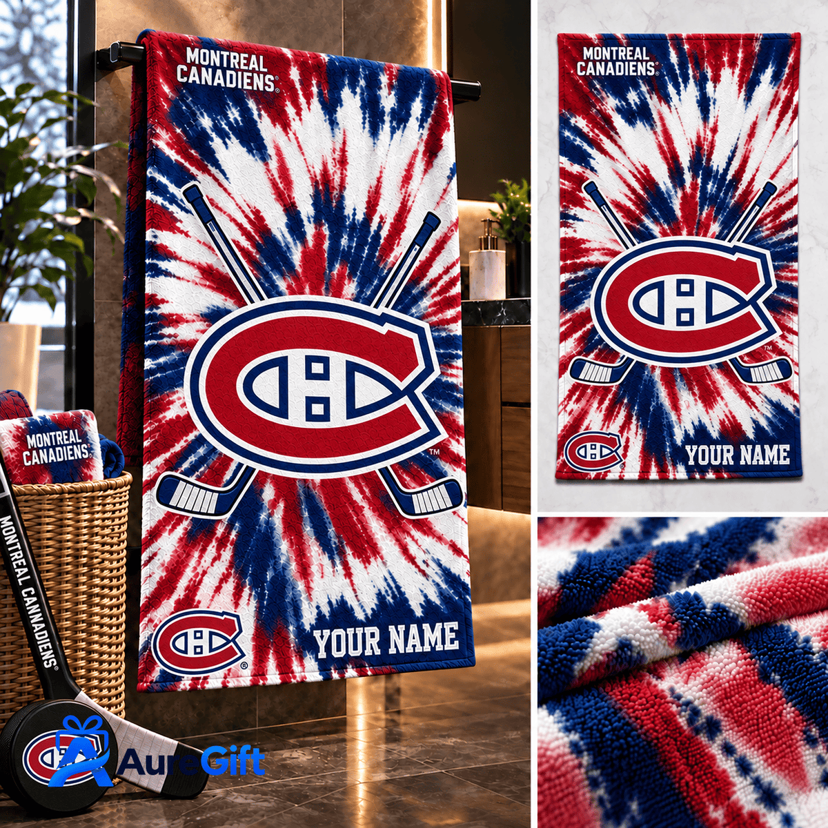 Montreal Canadiens NHL Game Day Premium Personalized Bath Towel Gift For Fan - Limited Edition
