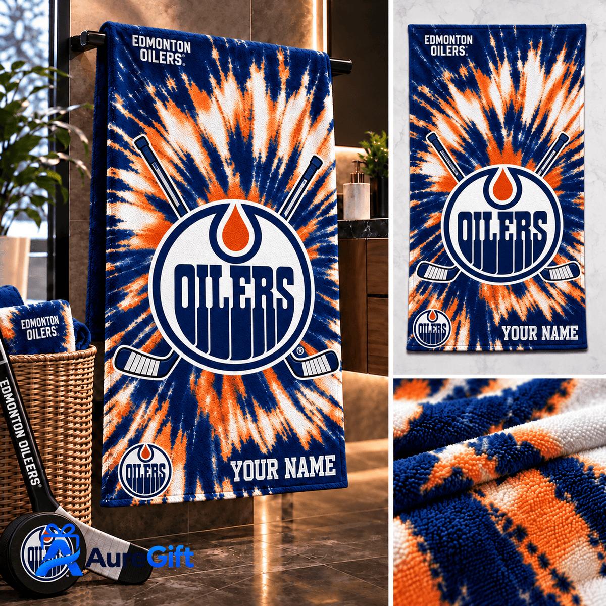 Edmonton Oilers NHL Game Day Premium Personalized Bath Towel Gift For Fan - Limited Edition