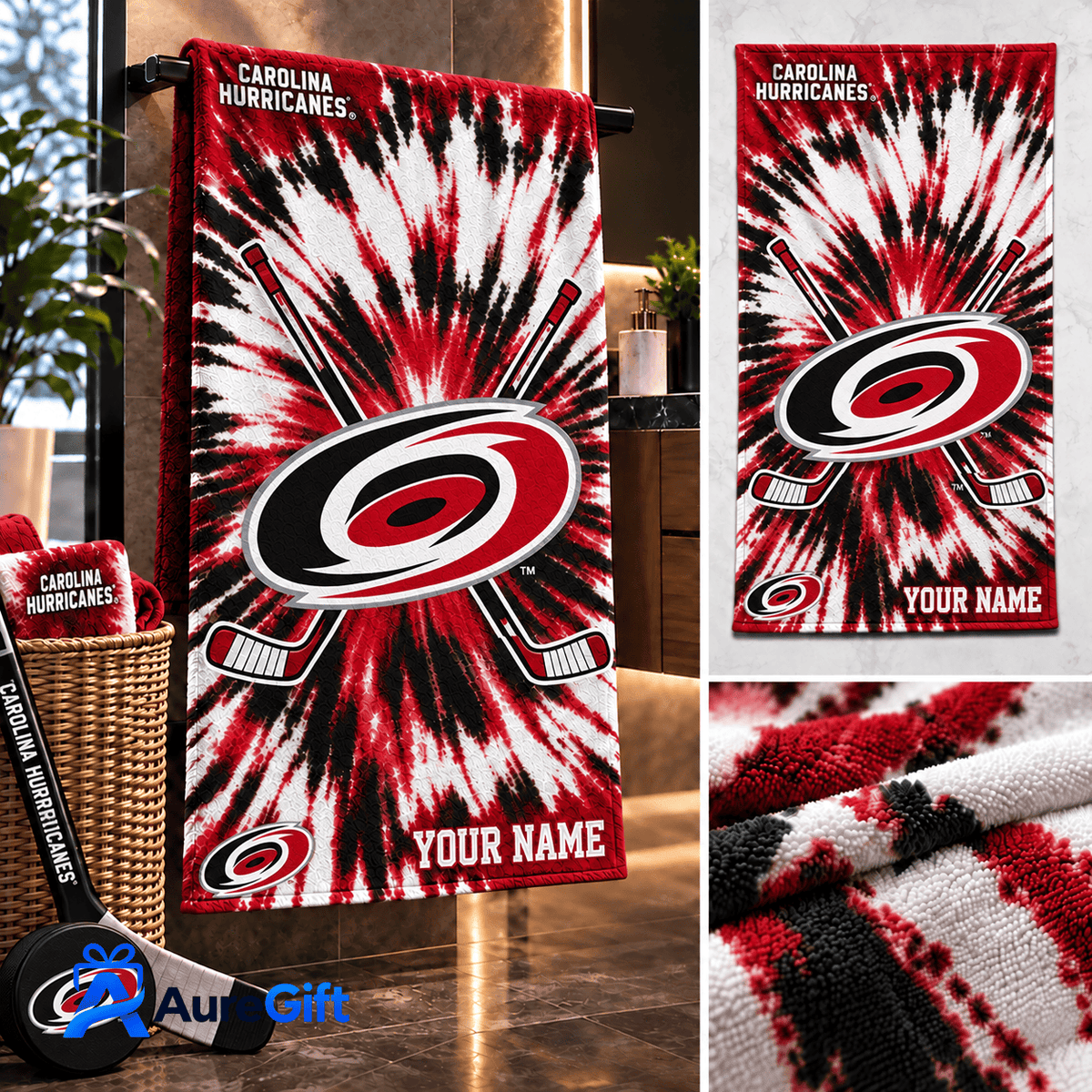 Carolina Hurricanes NHL Game Day Premium Personalized Bath Towel Gift For Fan - Limited Edition