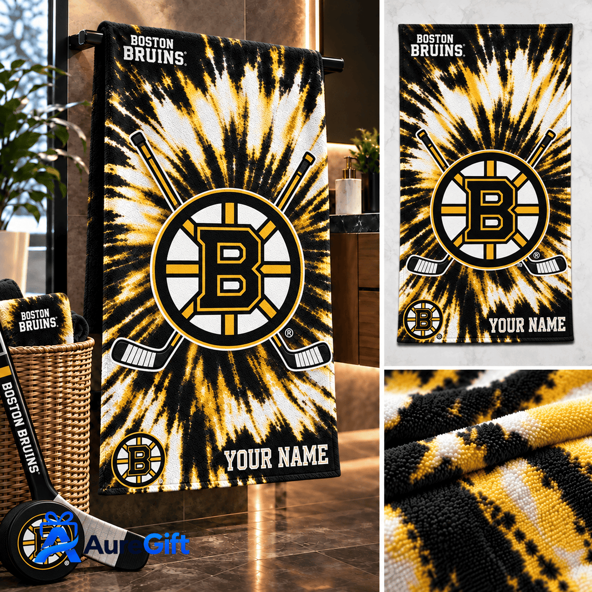 Boston Bruins NHL Game Day Premium Personalized Bath Towel Gift For Fan - Limited Edition