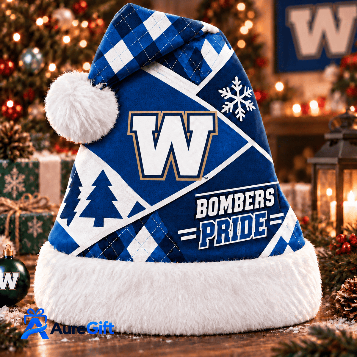 Winnipeg Blue Bombers CFL Christmas Personalized Santa Hat – Premium Limited Edition Gift for Fans