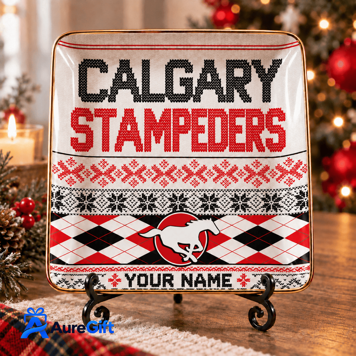Calgary Stampeders CFL Christmas Personalized Jewelry Dish – Premium Limited Edition Gift for Fans