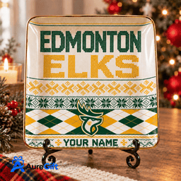 Edmonton Elks CFL Christmas Personalized Jewelry Dish – Premium Limited Edition Gift for Fans