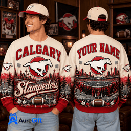Calgary Stampeders CFL Christmas Personalized Sweatshirt – Premium Limited Edition Gift for Fans