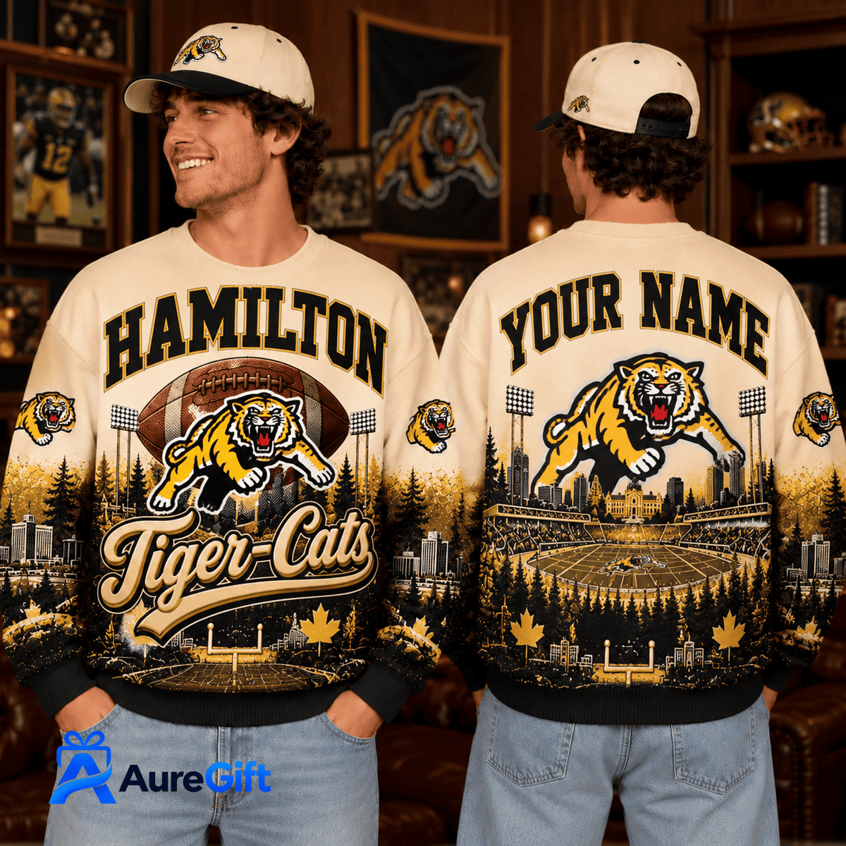 Hamilton Tiger-Cats CFL Christmas Personalized Sweatshirt – Premium Limited Edition Gift for Fans