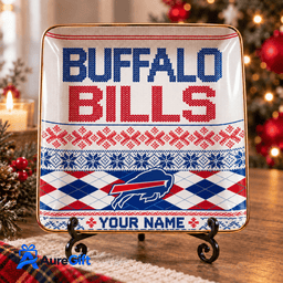 Buffalo Bills NFL ChristmasPersonalized Name Jewelry Dish Gift For Fans