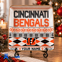 Cincinnati Bengals NFL ChristmasPersonalized Name Jewelry Dish Gift For Fans