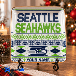 Seattle Seahawks NFL ChristmasPersonalized Name Jewelry Dish Gift For Fans