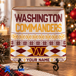 Washington Commanders NFL ChristmasPersonalized Name Jewelry Dish Gift For Fans