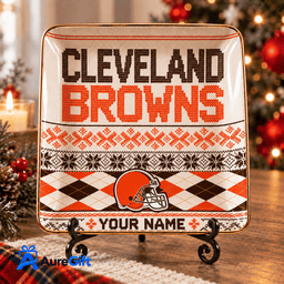 Cleveland Browns NFL ChristmasPersonalized Name Jewelry Dish Gift For Fans
