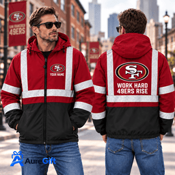 San Francisco 49ers NFL Work Personalized Name Winbreaker Jacket Gift for Fans