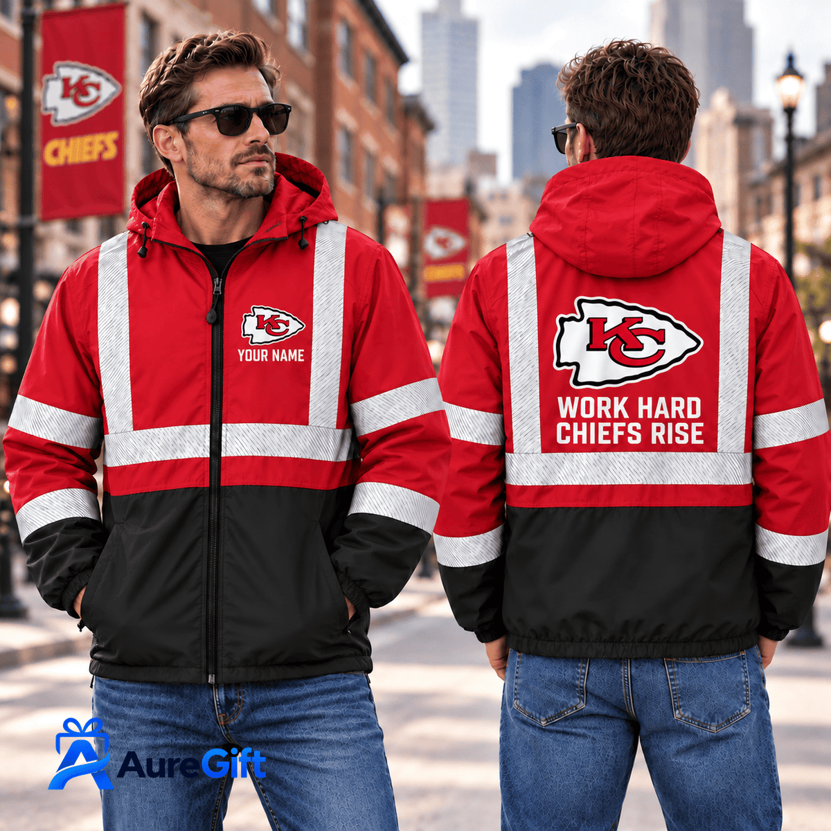 Kansas City Chiefs NFL Work Personalized Name Winbreaker Jacket Gift for Fans