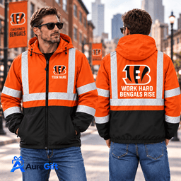Cincinnati Bengals NFL Work Personalized Name Winbreaker Jacket Gift for Fans