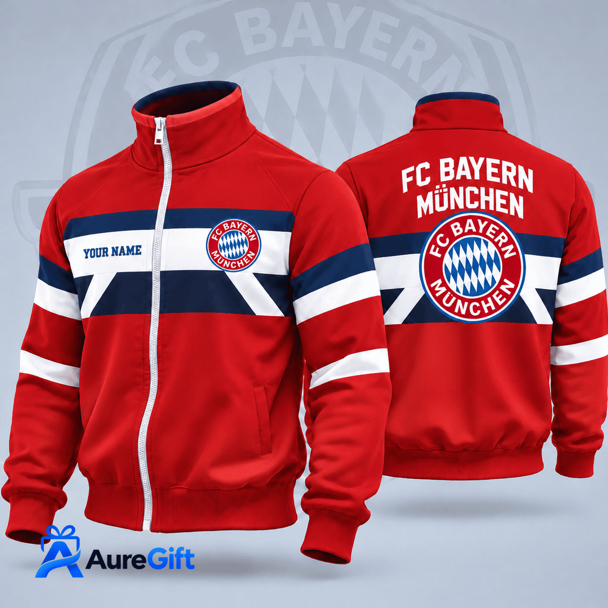 Bayern Munich Bundesliga Matchday Personalized Name Stand Collar Jacket For Fan - Limited Edition