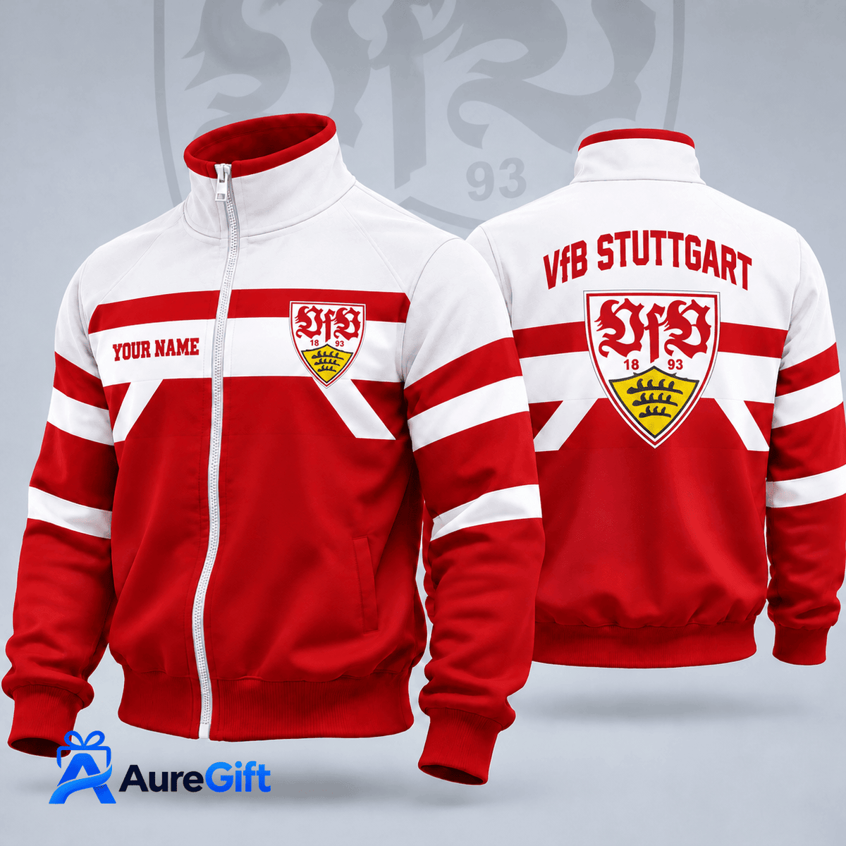 VfB Stuttgart Bundesliga Matchday Personalized Name Stand Collar Jacket For Fan - Limited Edition
