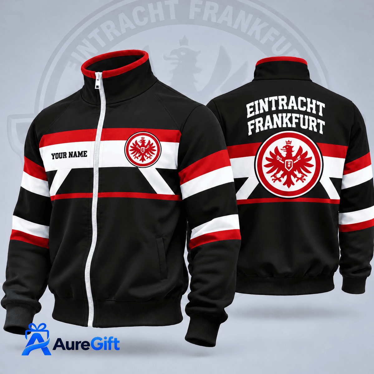 Eintracht Frankfurt Bundesliga Matchday Personalized Name Stand Collar Jacket For Fan - Limited Edition
